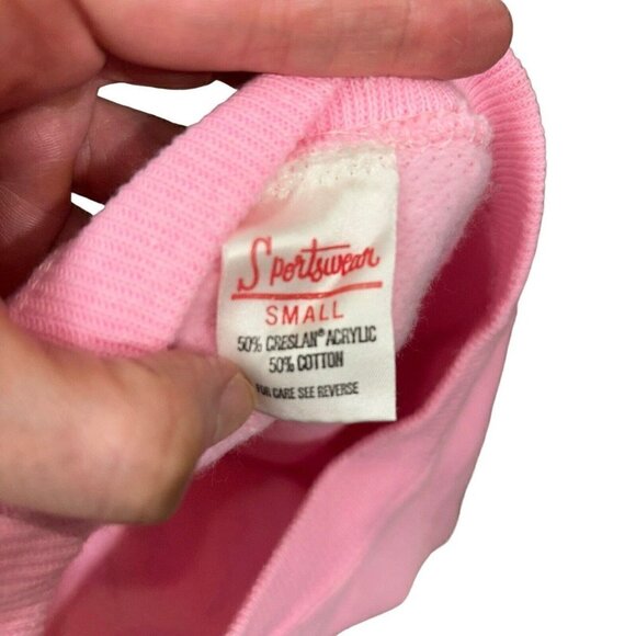 Sportswear Vintage 1980's Women's S Small Kersten Brothers Bunny Sweater Pink - Picture 6 of 7
